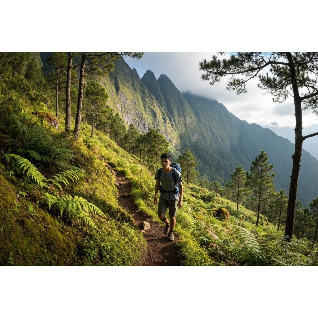 Jungle trekking to hidden waterfall in Bali